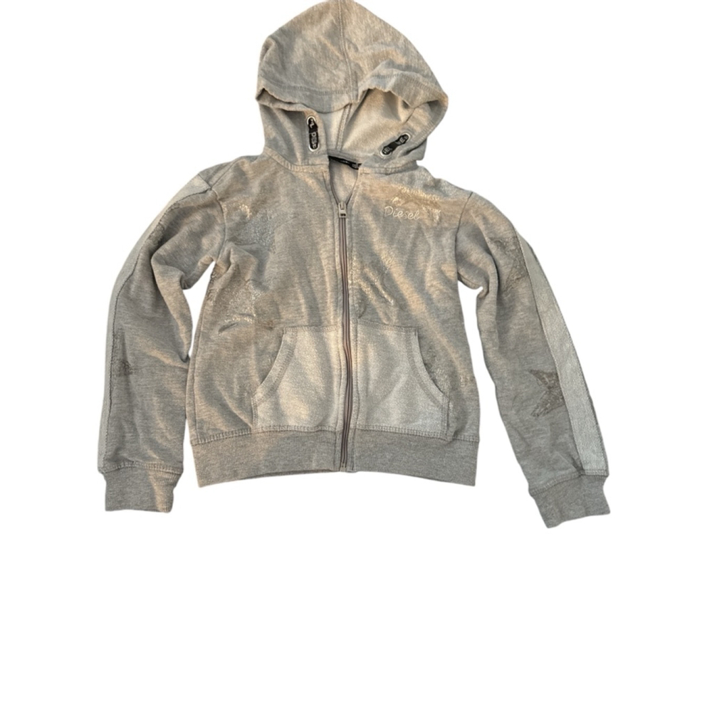 Diesel Hoodie Jacket M Grey Silver $130MSRP